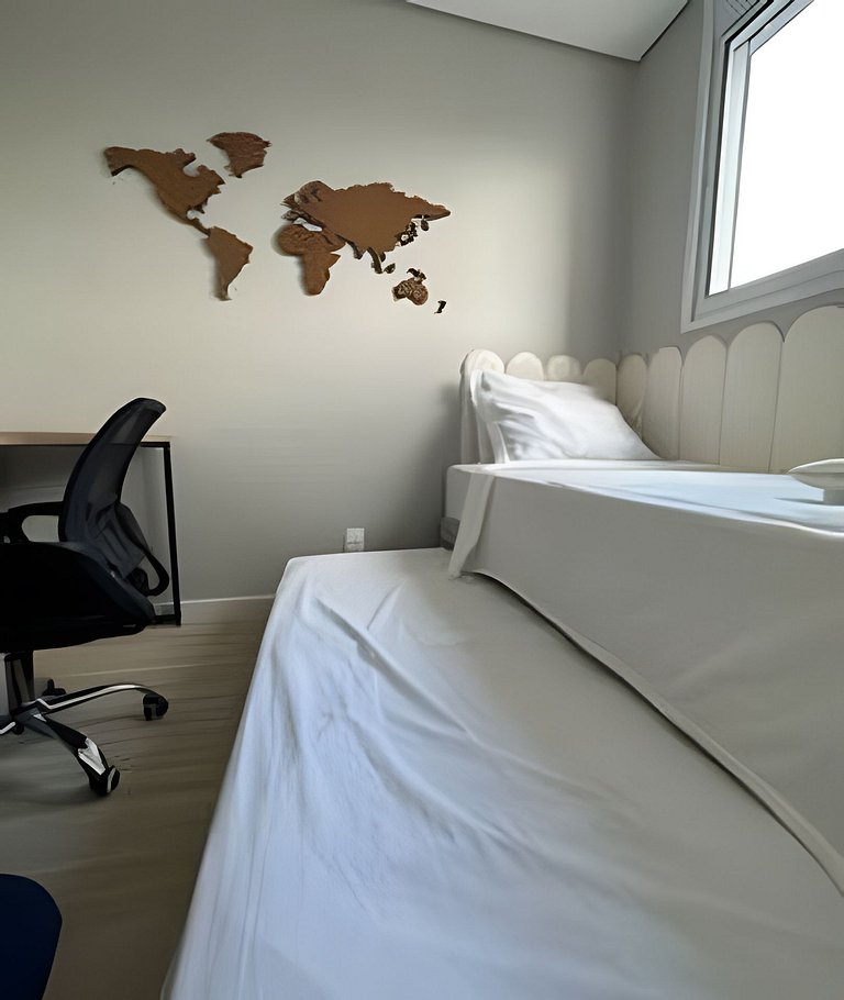 2 quartos com Ar em Moema 10 minutos de Congonhas